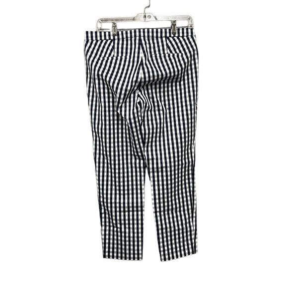 J Crew Martie Navy Checkered Gingham Pants NWT 8P - Picture 2 of 4